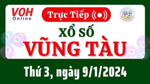 XSVT 9/1 - Kết quả xổ số Vũng Tàu hôm nay thứ 3 ngày 9/1/2024