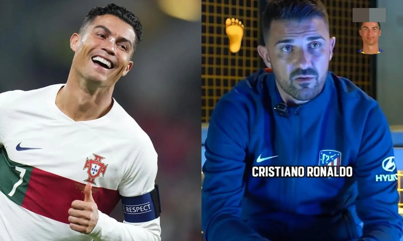 Chọn cầu thủ thuận chân phải hay nhất thế giới, huyền thoại David Villa gọi tên Ronaldo