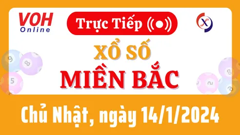 XSMB 14/1, Trực tiếp xổ số miền Bắc chủ nhật ngày 14/1/2024
