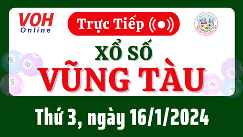 XSVT 16/1 - Kết quả xổ số Vũng Tàu hôm nay thứ 3 ngày 16/1/2024