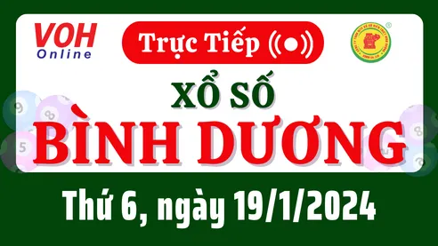 XSBD 19/1 - Kết quả xổ số Bình Dương hôm nay thứ 6 ngày 19/1/2024