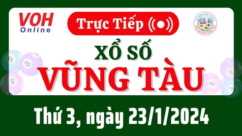 XSVT 23/1 - Kết quả xổ số Vũng Tàu hôm nay thứ 3 ngày 23/1/2024