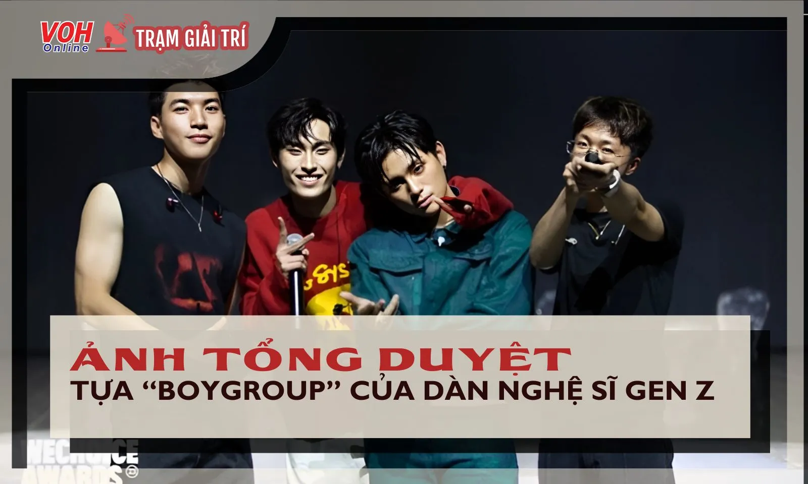 Dàn ca sĩ - rapper gen Z đổ bộ đêm tổng duyệt WeChoice Awards, tạo dáng như boygroup chính hiệu