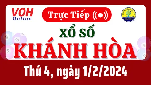 XSKH 31/1 - Kết quả xổ số Khánh Hòa hôm nay thứ 4 ngày 31/1/2024