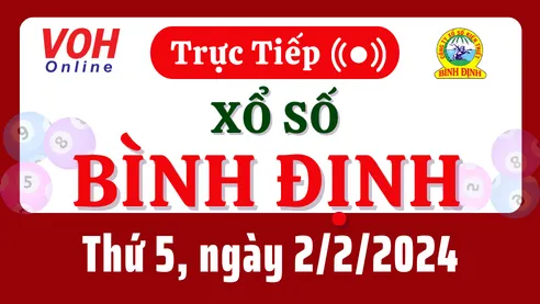 XSBDI 1/2 - Kết quả xổ số Bình Định hôm nay thứ 5 ngày 1/2/2024