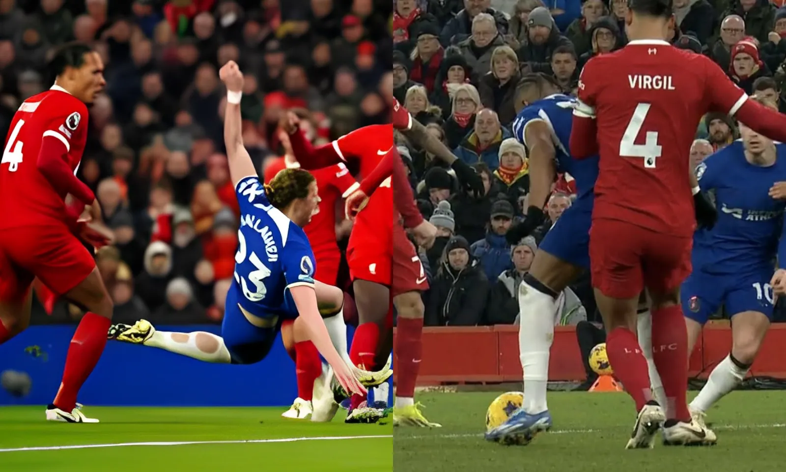 2 tình huống trọng tài và VAR làm ngơ, không cho Chelsea hưởng penalty trước Liverpool