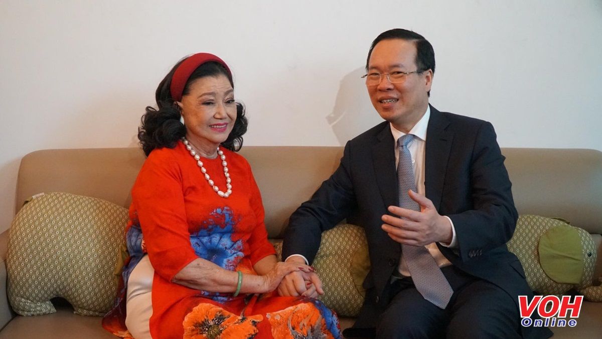Chủ tịch nước Võ Văn Thưởng thăm và chúc tết NSND Kim Cương