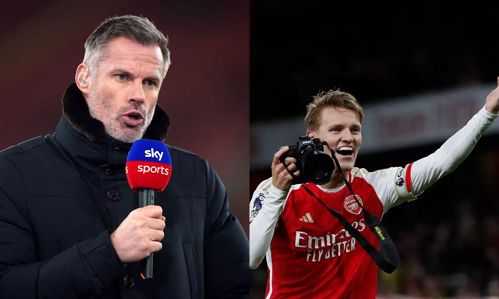 Jamie Carragher khó chịu vì màn ăn mừng ý nghĩa của Martin Odegaard