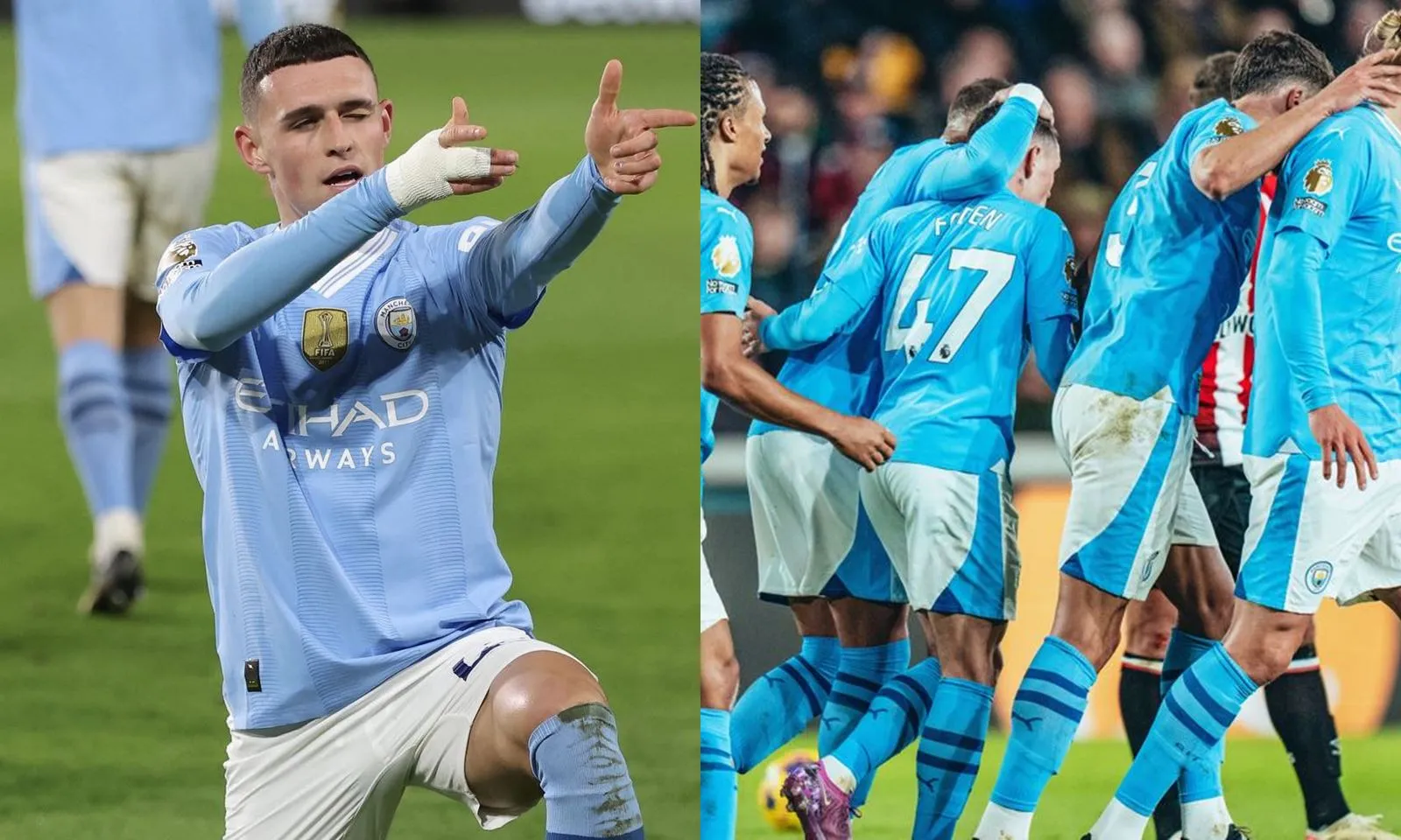 Foden bật “mode gánh team”, Man City ngược dòng ngay tại thánh địa Brentford