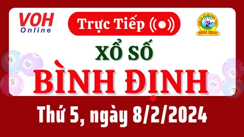 XSBDI 8/2 - Kết quả xổ số Bình Định hôm nay thứ 5 ngày 8/2/2024