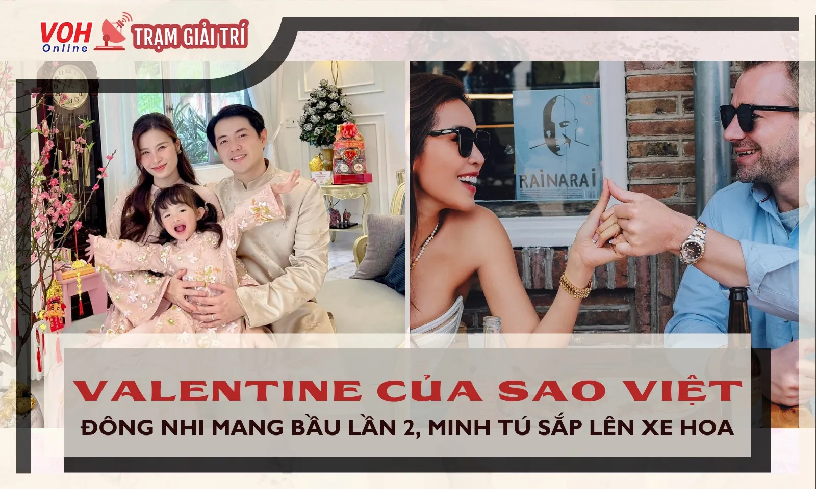 Valentine ngọt ngào của dàn sao Việt: Đông Nhi thông báo mang bầu lần 2, Minh Tú chuẩn bị lên xe hoa, Trấn Thành cũng nhập hội