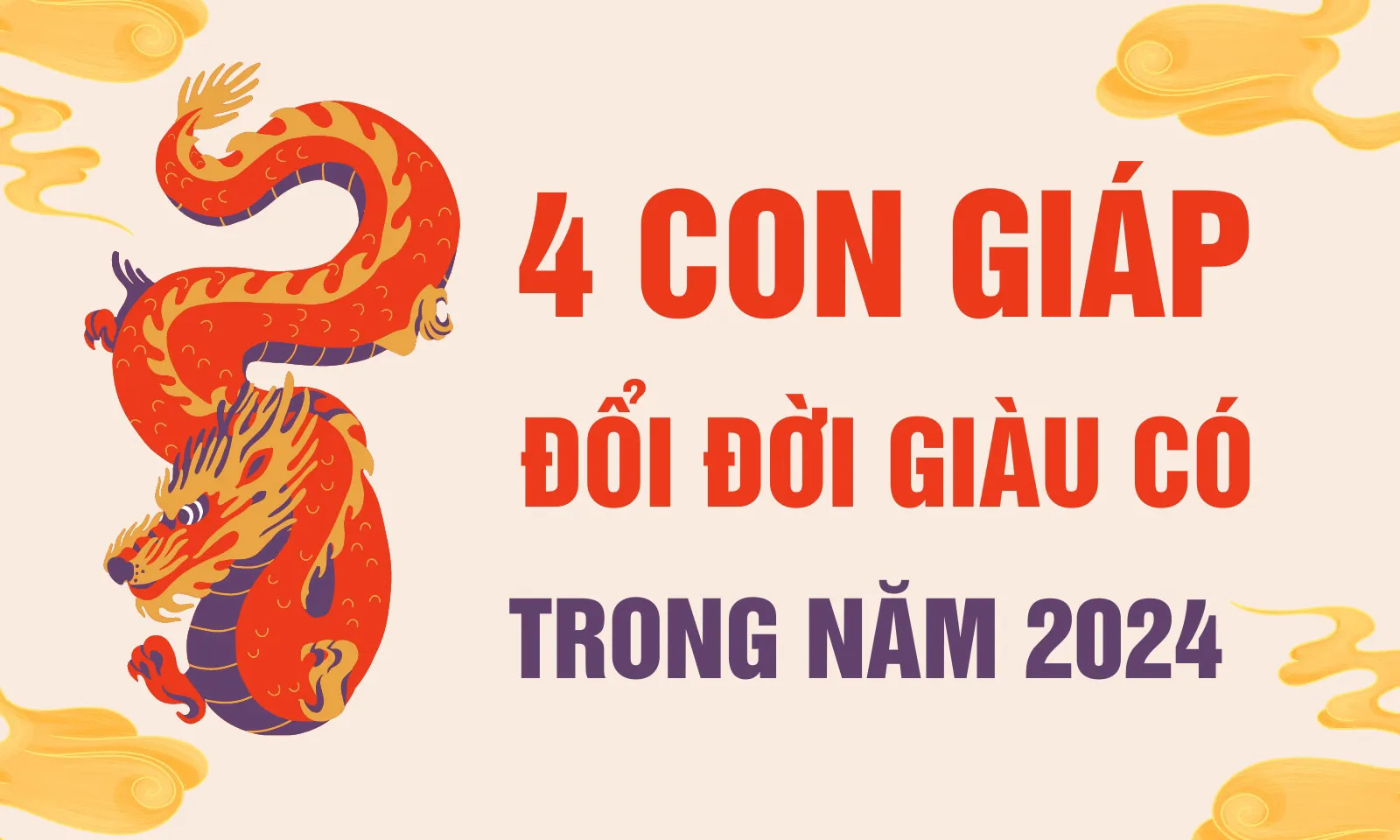 Top những con giáp một bước lên hương, đổi đời giàu có năm 2024