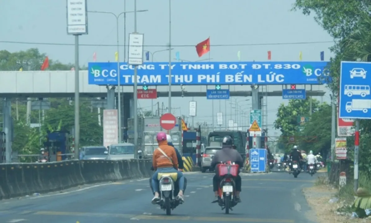 Giá vé trạm thu phí BOT đường tỉnh 830 ở Long An tăng từ 1/3