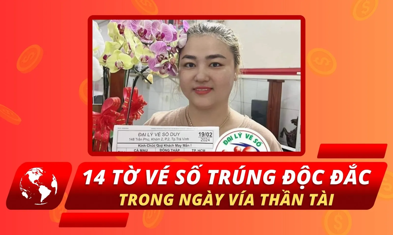 Xôn xao đại lý vé số bán ra 14 giải độc đắc trong ngày vía Thần Tài