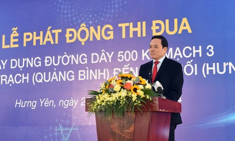 Hoàn thành Dự án đường dây 500 kV mạch 3 vào tháng 6/2024