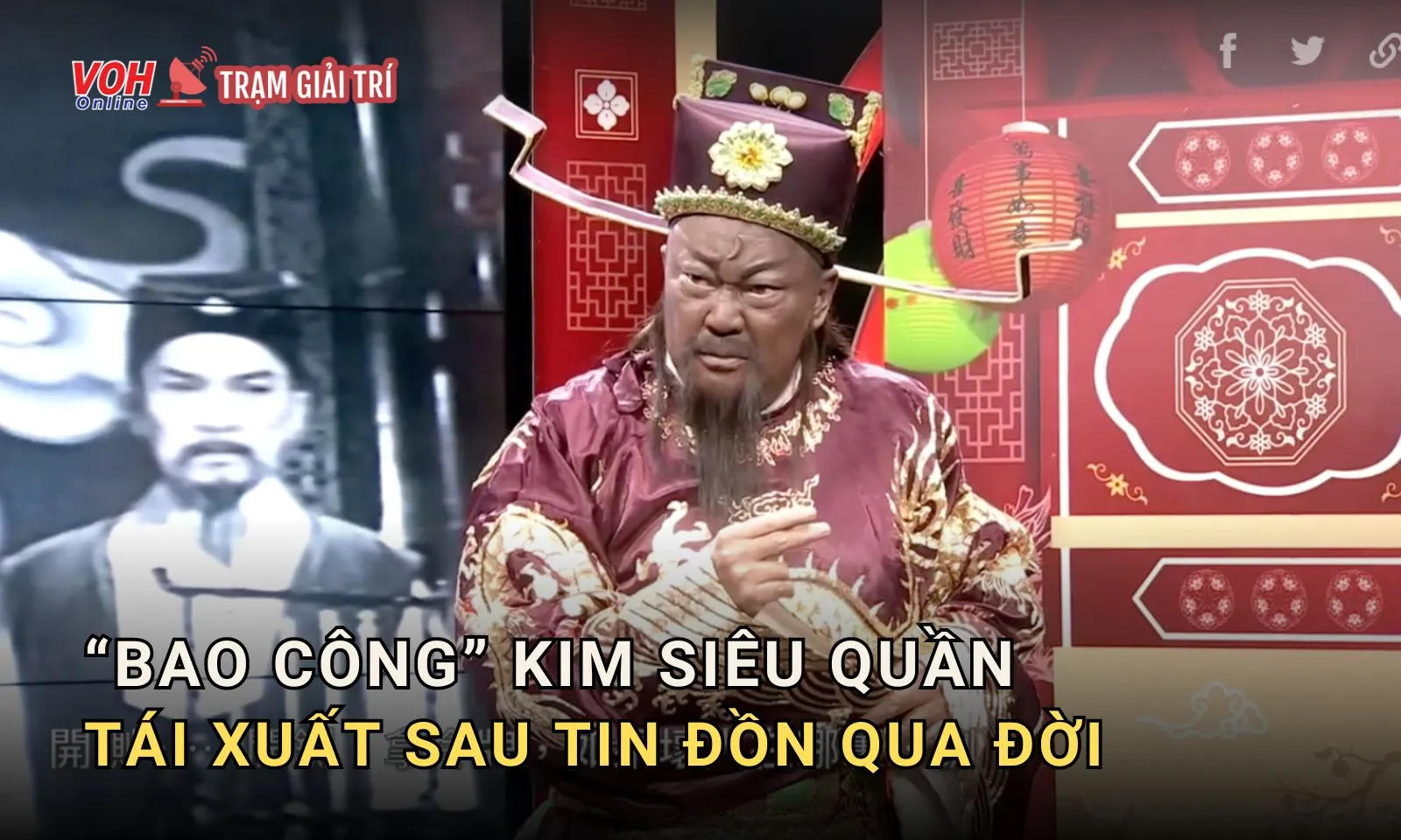 Tài tử Bao Thanh Thiên xuất hiện sau tin đồn qua đời