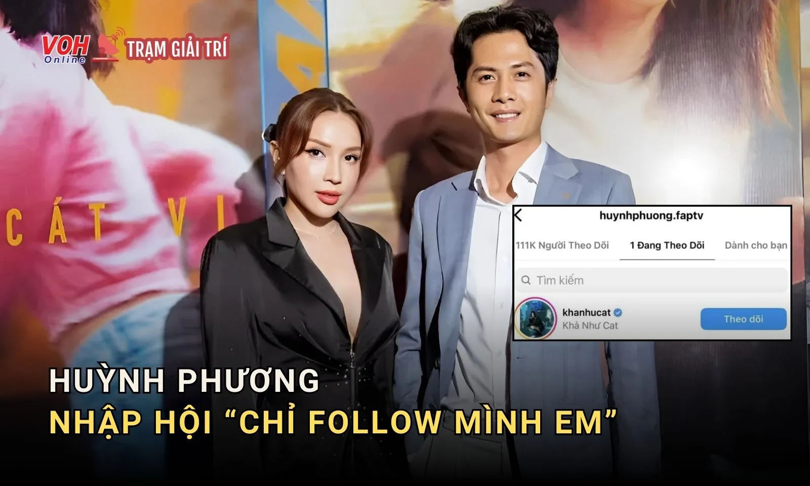 Huỳnh Phương nhập hội “chỉ follow mình em”, ngầm xác nhận quan hệ với Khả Như?