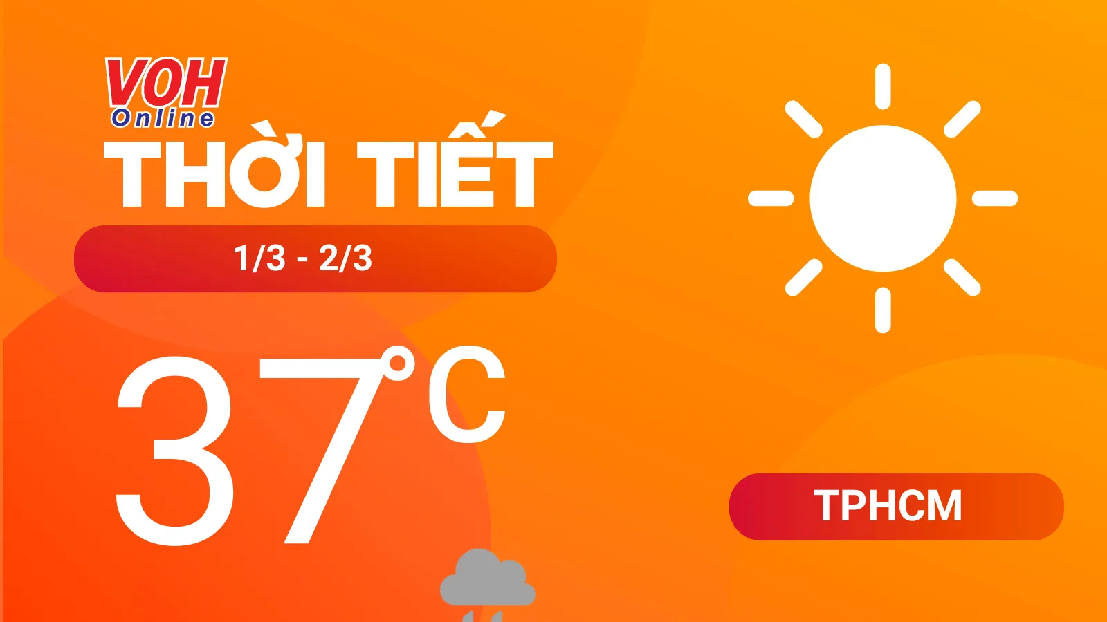 Thời tiết TPHCM 1/3 - 2/3: trời nắng nhẹ, UV rất có hại