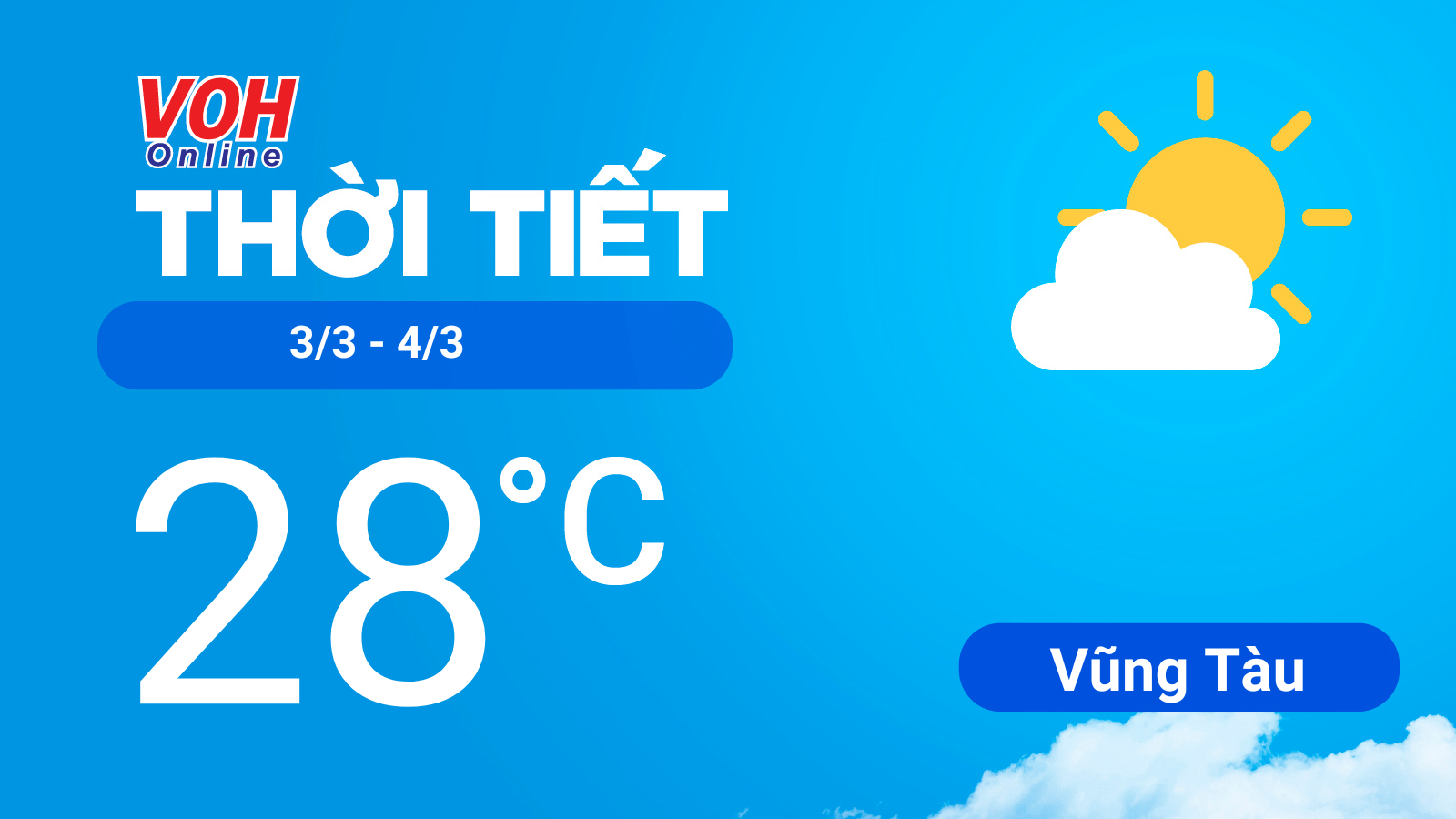 Thời tiết Vũng Tàu 3/3 - 4/3: Nhiều nắng, UV rất nguy hại