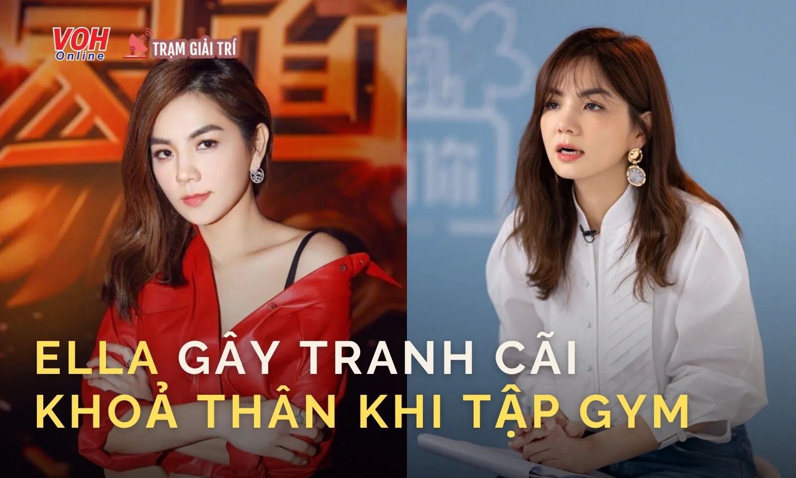 Ella gây tranh cãi vì để con trai nhìn thấy mình khỏa thân tập gym