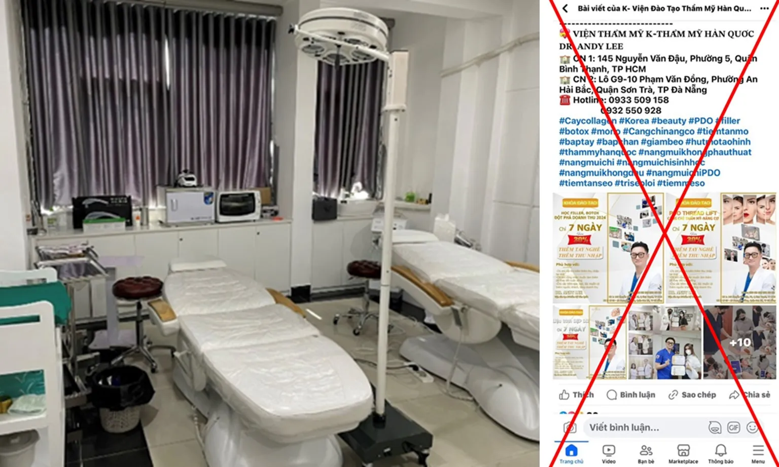 Đình chỉ một ‘viện đào tạo thẩm mỹ quốc tế’ trái phép tại TPHCM