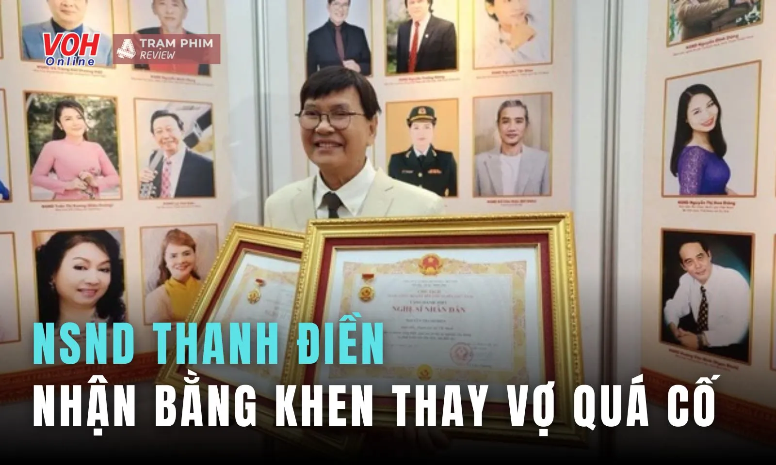 Nghệ sĩ Thanh Điền xúc động nhận danh hiệu NSND thay vợ quá cố, tiết lộ sẽ đặt ở nơi đặc biệt