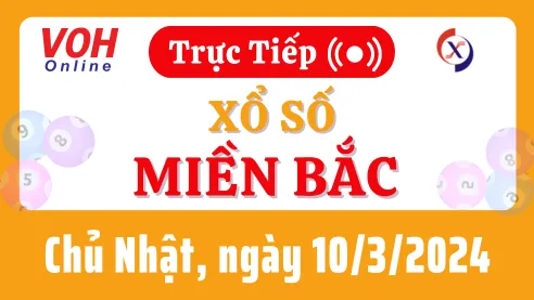 XSMB 10/3, Trực tiếp xổ số miền Bắc chủ nhật ngày 10/3/2024