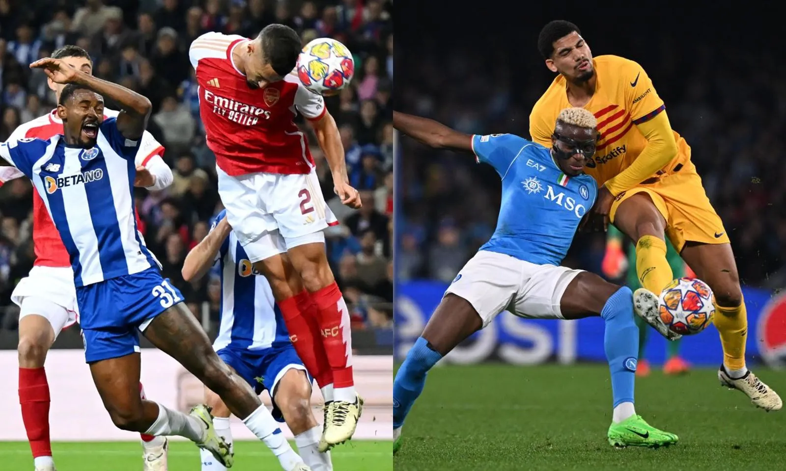 Lịch thi đấu lượt về vòng 1/8 Cúp C1: Arsenal vs Porto | Barca vs Napoli