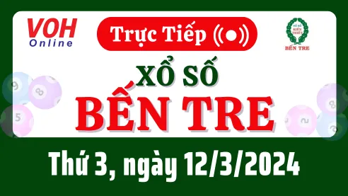 XSBT 12/3 - Kết quả xổ số Bến Tre hôm nay thứ 3 ngày 12/3/2024