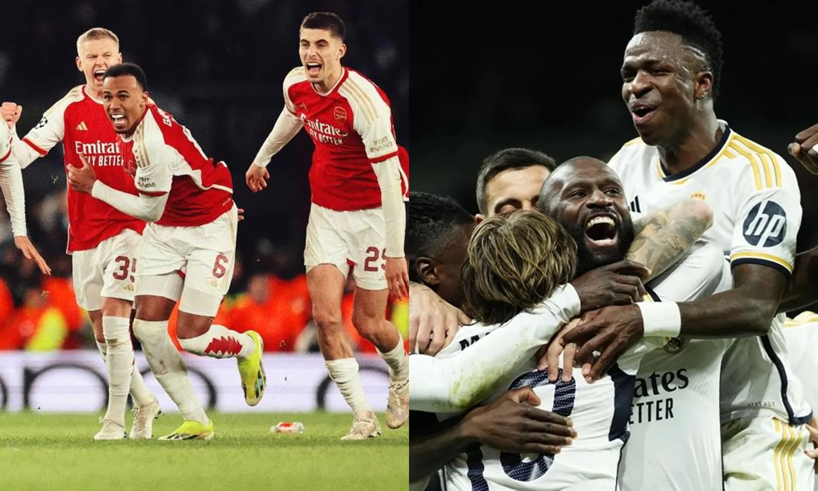 Các ngôi sao nguy cơ bị treo giò trận Tứ kết Cúp C1 lượt về: Arsenal lâm nguy | Vinicius khiến Real lo lắng