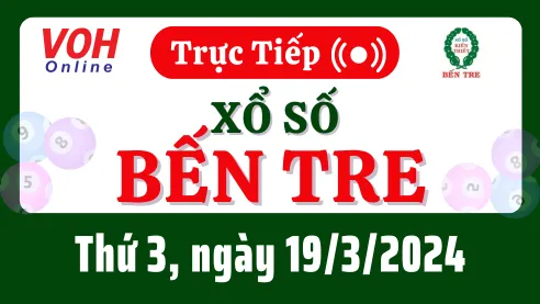 XSBT 19/3 - Kết quả xổ số Bến Tre hôm nay thứ 3 ngày 19/3/2024