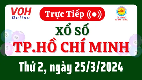 XSHCM 25/3 - Kết quả xổ số TP.HCM hôm nay thứ 2 ngày 25/3/2024
