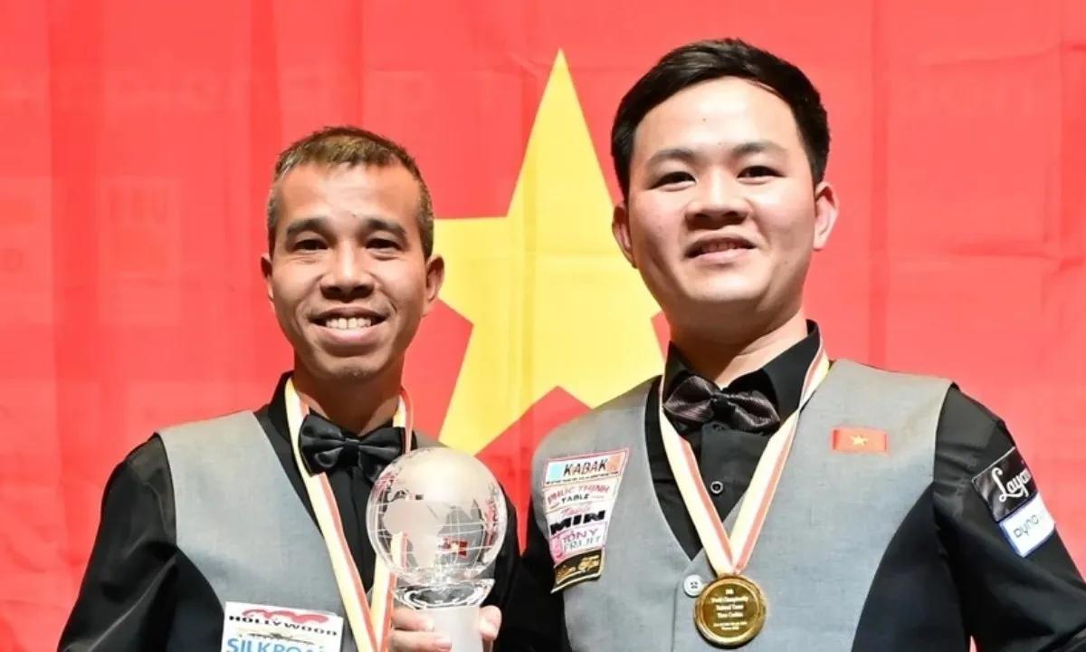 Việt Nam giành chức vô địch billiard carom 3 băng đồng đội thế giới ngoạn mục