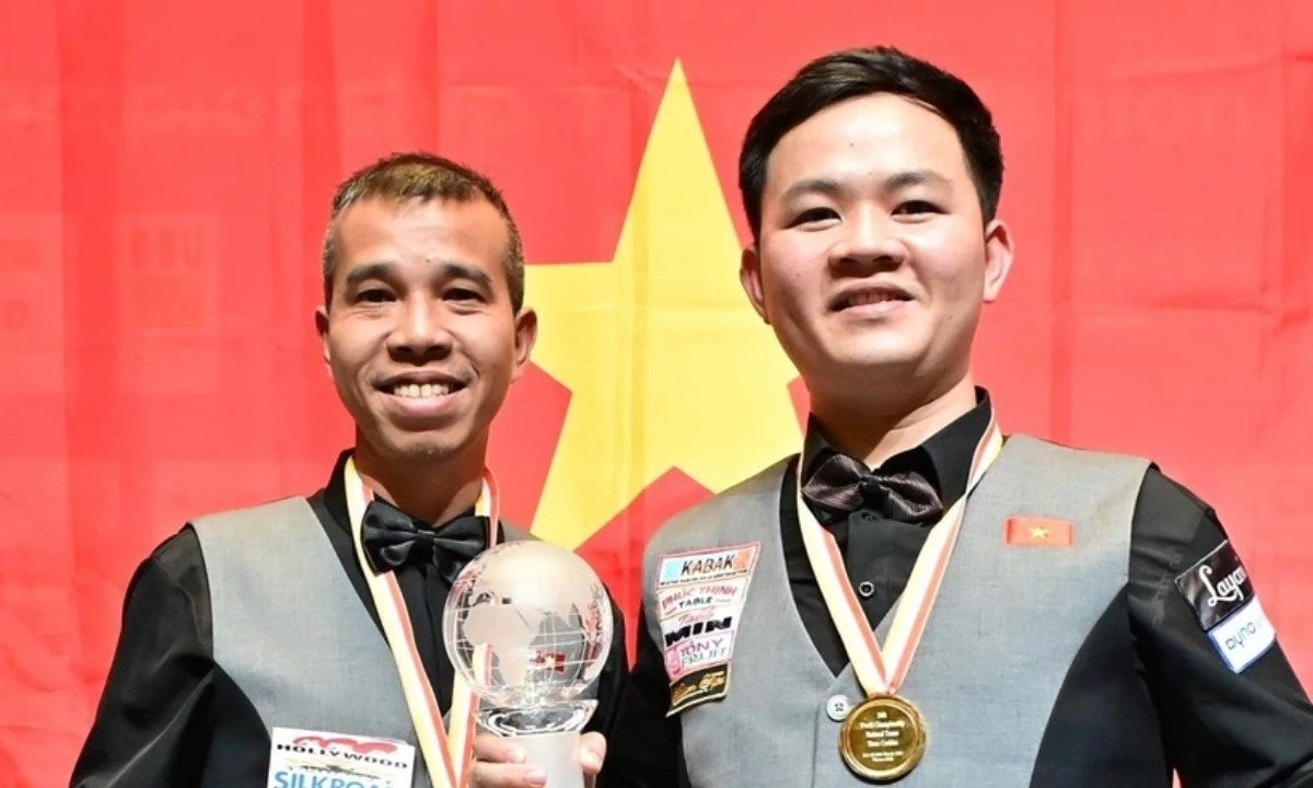 Việt Nam giành chức vô địch billiard carom 3 băng đồng đội thế giới ngoạn mục