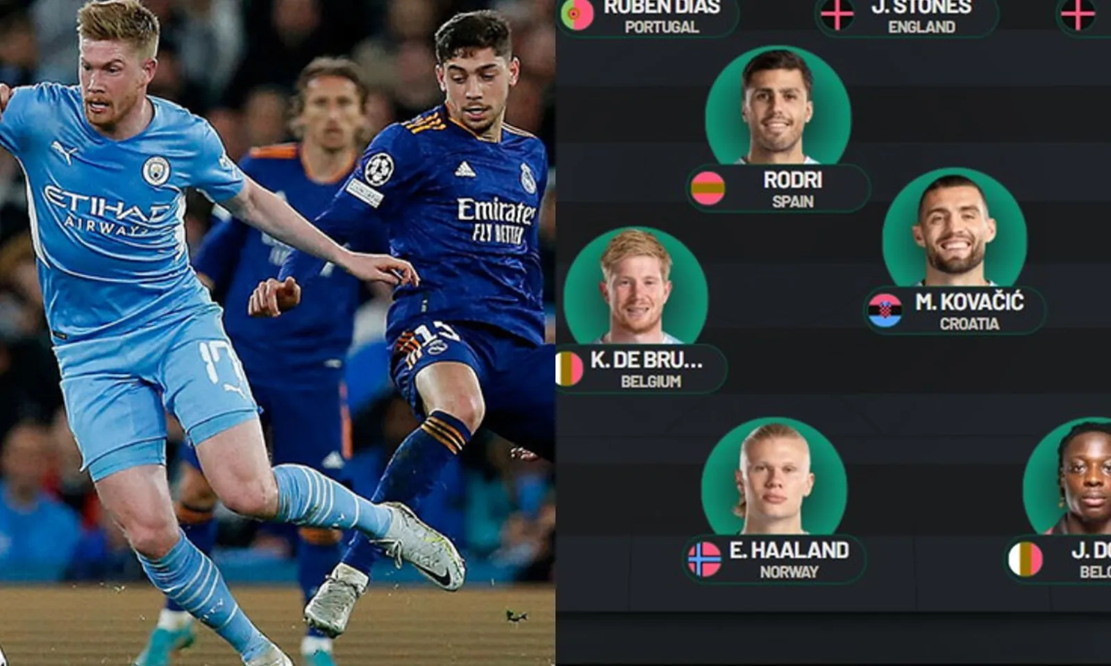 Đội hình dự kiến Man City vs Real Madrid: De Bruyne xuất trận | “Kền kền trắng” khó vượt ải tại Etihad