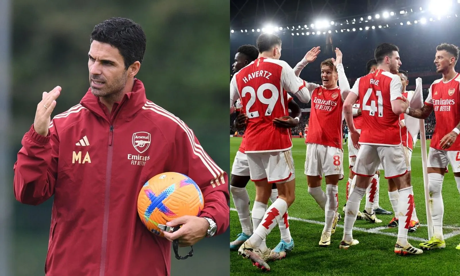 Arsenal nguy cơ trắng tay mùa giải 2023/24, Arteta thản nhiên khen ngợi CLB tiến bộ