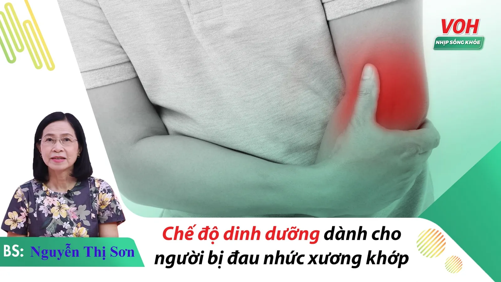 Dinh dưỡng hợp lý cho người đau nhức xương khớp