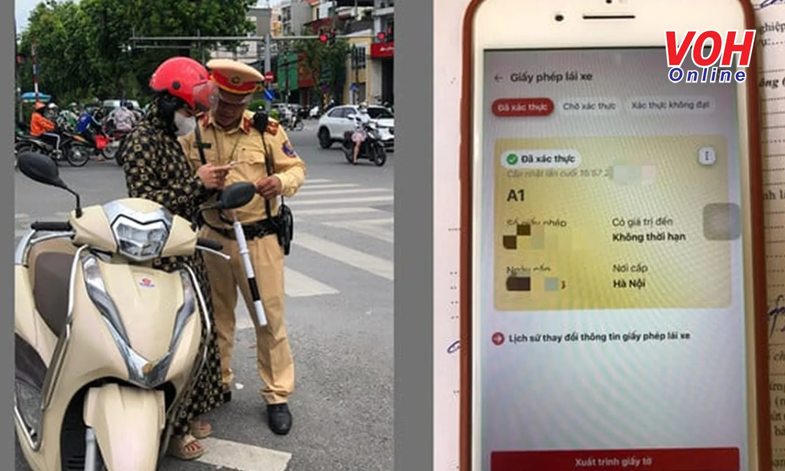 Cảnh sát giao thông tạm giữ giấy phép lái xe trên VNeID như thế nào?